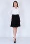 Women's Black Flared Skirt Modern & Elegant Design Diving Fabric - 6