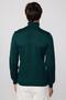 Men's Slim Fit Full-Top Collar Solid Wool Green Knitwear Sweater - 5