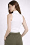 Sleeveless High Neck Corded Fabric Bodysuit - 4