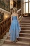 Girls' Evening Dress Indigostone Cord Strap Heart Collar Tailed Chiffon Evening Dress 9-16 Years - 4