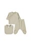 3-Piece Basic Bodysuit Sets - Beige - 4