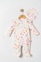Baby Girl Printed 5-Piece Set with Jumpsuit, Blanket, Hat and Heart Design, Newborn %Cotton Hospital Release Outfit - 2
