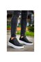 High Sole Banded Black White Casual Sneaker Sport Style Men's Shoes - 3