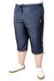 Fashion XL Large Size Men's Sea Shorts Long 21450 Navy Blue - 5