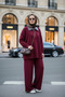 Oslo Comfort Set – Thessaloniki Fabric Double Hijab Set Burgundy - 6