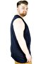 Mode XL Large Size Men's Basic Undershirt 20004 Navy Blue - 2