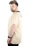 Fashion XL Big Size Tshirt Hoodie Act Now 22128 Beige - 5