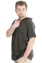 Fashion XL Large Size Men's T-Shirt Hooded Short Sleeve 23118 Khaki - 2