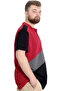 Mode XL Large Size Men's T-Shirt Polo Club 23326 Claret Red - 3