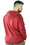 سترة رياضية للرجال من Mode XL بسحّاب وطبعة Free Your Mind 22536 باللون الأحمر الداكن - 4