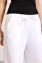 Elastic Waist Comfortable Cut Soft Denim Trousers White 7587 - 3
