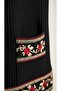 Women's Plus Size Rose Patterned Knitwear Mother's Vest with Pocketed Buttons Elegant Vest - 4