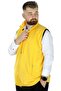 Mode XL Large Size Men's Fleece Vest with Stand Collar and Zipper 22549 Yellow - 2