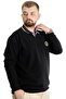 Mode XL Large Size Men's Sweat Polo Selanik Horse 23440 Black - 3