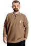 Mode XL Large Size Men's Sweat Polo Selanik Horse 23442 Milky Coffee
