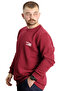 Mode XL Large Size Men's Sweathirt Crew Neck Embroidered Sweat 23525 Claret Red - 2