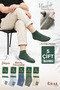 5 Pairs Men's Embossed Pattern Bamboo Seamless Booties Socks