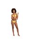 50Th Shiny Gold Bikini Triangle Women's Yellow Swimsuit Bikini 006185 - 3