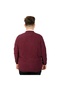 Mode XL Large Size Men's Cardigan Thessaloniki Buttoned 20548 Plum - 2