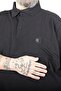 Mode XL Battal Size Men's Tshirt Polo Collar Embroidered Classic Pique 20553 Black - 3