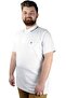 Mode XL Large Size t Shirt Polo Lycra Single Jersey with Pocket 21558 White - 4