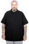 Mode XL T-Shirt Polo Neck with Pocket Classic 20550 Black