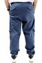 بنطلون Mode XL مقاس كبير من الكتان Cargo Jogger 21911 نيلي - 8