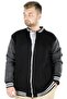 Mode XL Large Size Men's College Coat 22618 Black