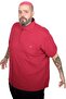 Mode XL Battal Size Men's Tshirt Polo Collar Embroidered Classic Pique 20553 Claret Red - 7