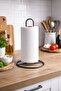 Black Paper Roll Towel Holder, Metal Paper Towel/Napkin Holder, Countertop Paper Towel Holder - 3