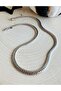 XUPING SILVER COLOR KNITTED CHAIN NECKLACE 45 CM ACR5560 - 3