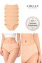 Women's High Waist Cotton Gathering Bato Panties 5-Pack - 2