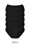 Women's High Waist Cotton Gathering Bato Panties 5-Pack - 6