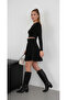 Belted Flared Mini Suede Skirt - 2
