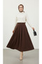 Hijab Pleated Maxi Skirt (92cm) Flared Skirt/"Modest Pleated Maxi Skirt" - 3