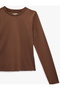 Crew Neck Long Sleeve Slim Fit Sports T-Shirt - 5