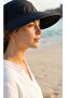 Women's Wide Brim Open Top Zip Visor Sun Hat Brim Beach Hat - 2