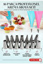 16 Pieces Silicone Tool Cream Piping Bag Pastry Cream Bag Cake Decorating - 7