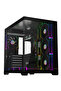 علبة كمبيوتر للألعاب – COVID55X-ATX-7 مراوح ARGB-تتضمن جهاز تحكم عن بعد - أسود - 2