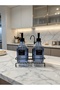 Modern Striped Glass Double Liquid Soap Dispenser & Detergent Holder Set - 500ml Kitchen and Bathroom Organizer with Stand - 5