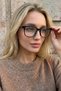 Kaars Unisex Vintage Square Black Framed Blue Block Blue Light Filter Glasses - 2