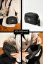 Original Women's Special Model Luxury Soft Patterned Leather Comfortable Thick Crisscross Straps Stylish Shoulder Bag - 2