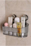 Black Vacuum Shampoo Dispenser & Spice Rack |   Drill-Free Shower Shelf Organizer, Bathroom Organizer