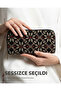 Women's Wallet Palestine Traditional Gold Embroidered Single Zipper Large 20X10 cm - 6