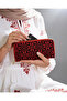 Women's Wallet Palestine Traditional Red Embroidered Single Zipper Large 20X10 cm - 6