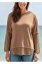 Women's Sleeveshooded Hem Mesh Asymmetric Reverse Stitching Washable Blouse