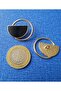 Black Enamel Gold Coated Metal Button 3.5 cm 1 Pack 5 Pieces - 3
