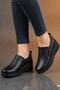 Genuine Leather Black Padded Heel Orthopedic Women's Shoes Tmd202528 - 3