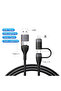كابل شحن 4 في 1 متعدد الوظائف - طول 1.2 متر 4 in 1 Multi Function Cable - 3