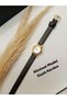 Vintage Design - Women's Wristwatch - Black Color Strap - New Fashion Gold Case - 2